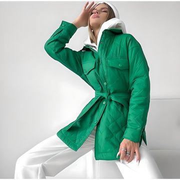 Long Breasted Lapel Cotton Jacket