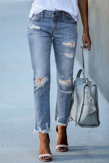 Jeans With Slits Alexandria