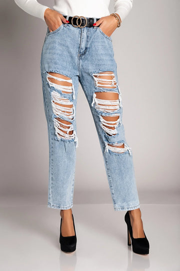 Ripped Straight Jeans Volenta