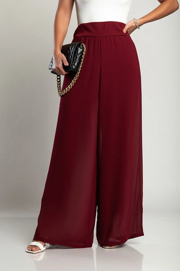 Elegant Long Pants Verona, Burgundy