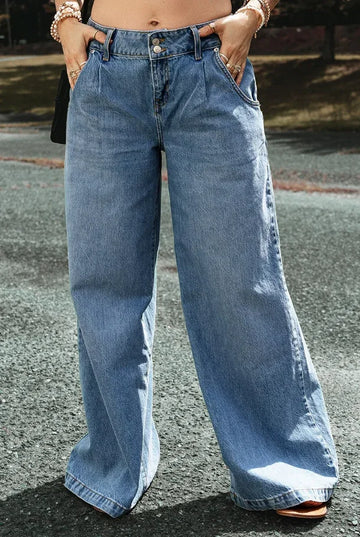 Drop Waist Wide Leg Oversized Jeans