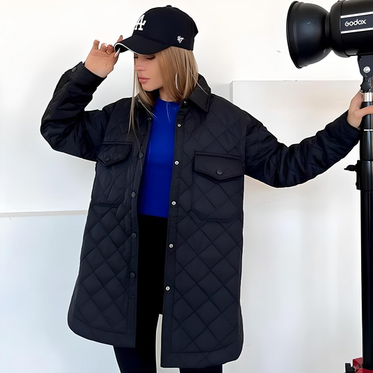 Long Breasted Lapel Cotton Jacket