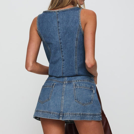 Denim Days Lace-Up Set